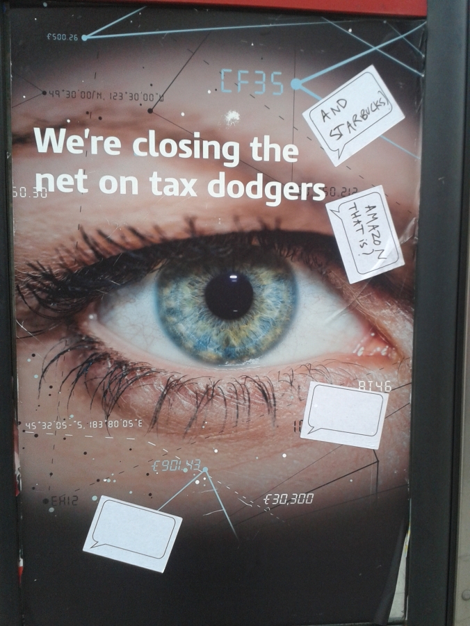 Something as simple as speech bubbles can drastically alter meaning, as with this government advert, seen on 4/2/15 in Elephant and Castle
